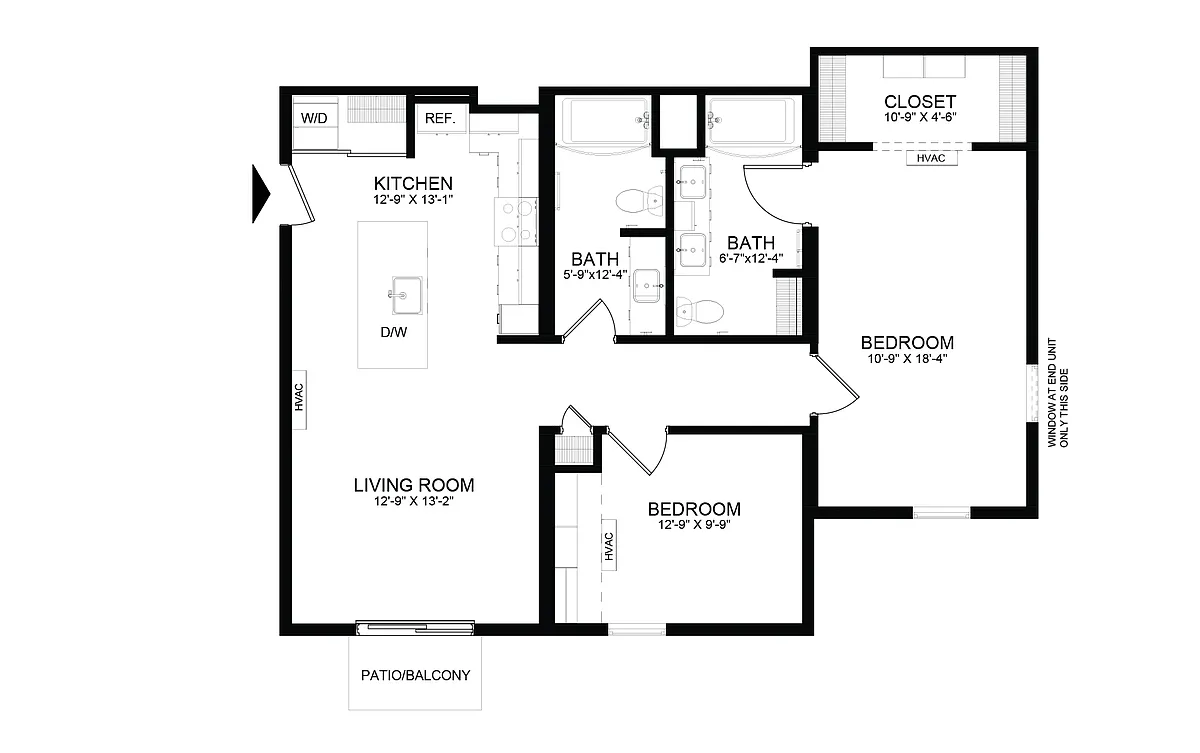 Floor plan Atlas - 2 Bedrooms 979