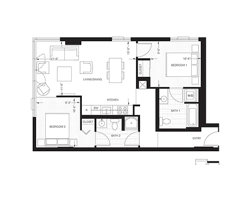 Floor plan 2X2 - A