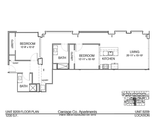 Floor plan c2-1230 - 2 bed, 2 bath