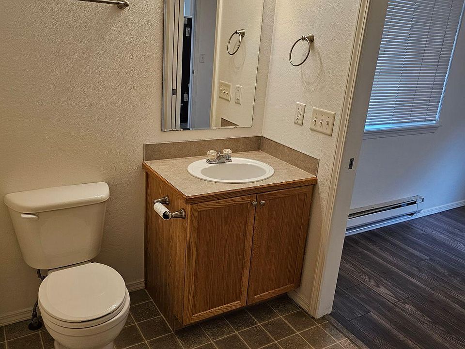 Bathroom has closet