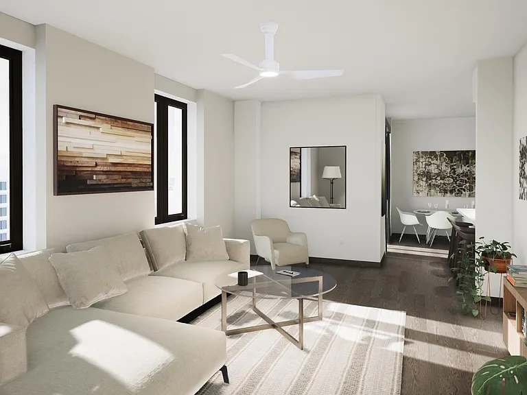 Living room with spectacular sunset views of Coconut Grove and the Miami skyline