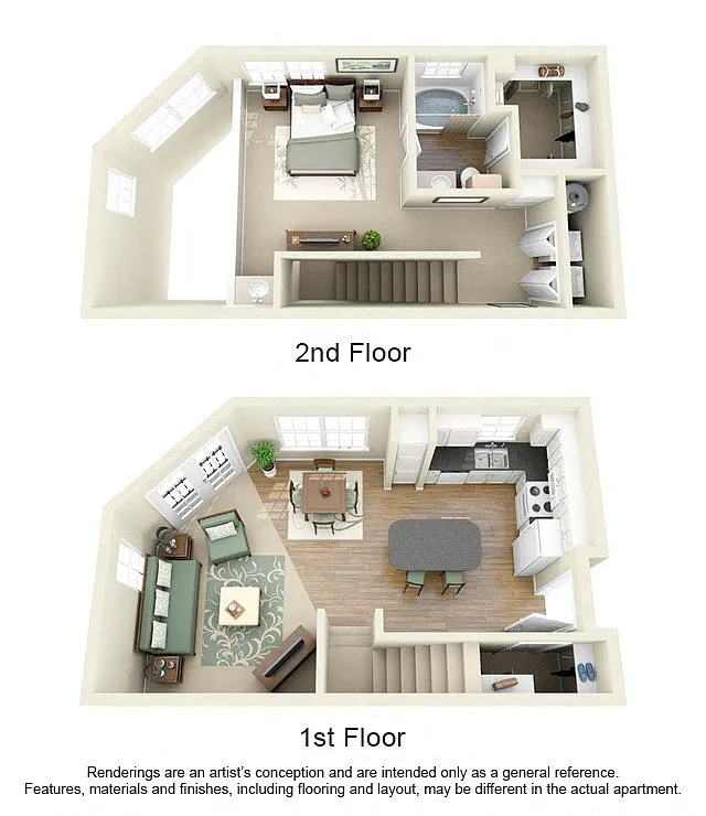 Floor plan A4 1 Bedroom 1 Bath