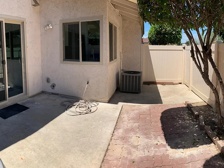 Large patio.