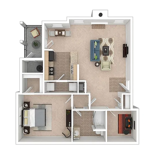 Floor plan Alton - 1x1