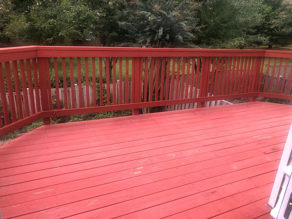 Big deck overlooking trees