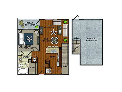 Floor plan A2 W/Garage