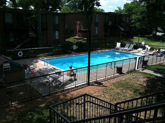 Back-side, 2nd floor unit overlooking pool.