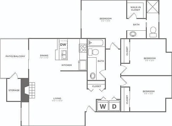 Three Bedroom / Two Bath Renovated | 3 bed 2 bath | 1109 sq ft Three Bedroom / Two Bath Renovated | 3 bed 2 bath | 1109 sq ft