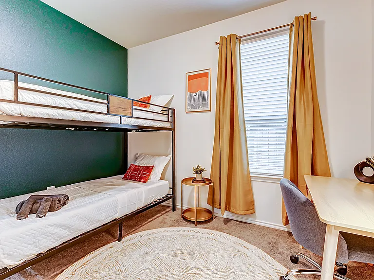 Third Bedroom- 2 full beds with work table