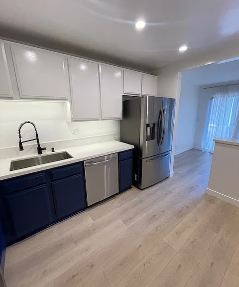 Kitchen with stone counters