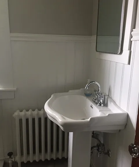 Upstairs Bathroom Pedestal Sink