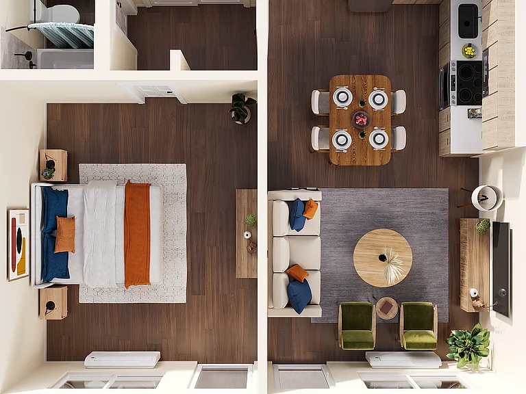 Solaris 1BD 3D Floorplan Solaris 1BD 3D Floorplan
