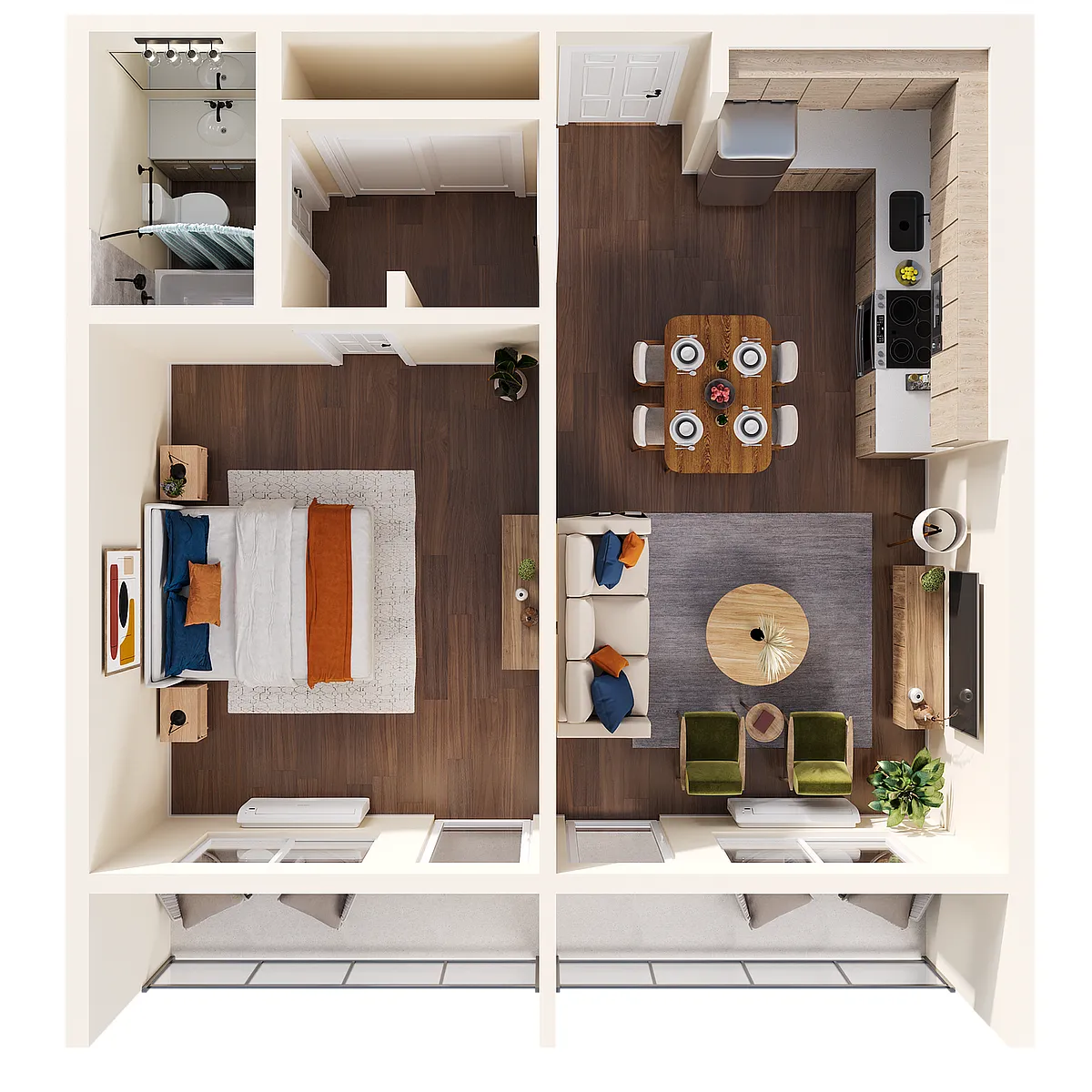 Floor plan 1 X 1