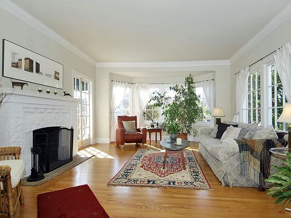 Elegant Living Room with Fireplace