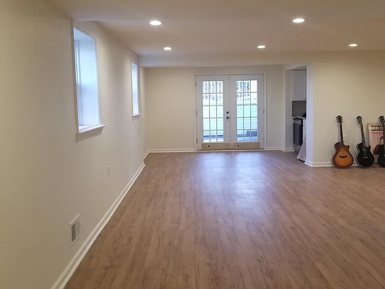 Basement rec room area
