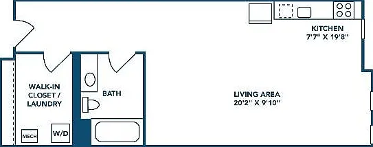 Studio | 1 Bath | 492 SF Studio | 1 Bath | 492 SF
