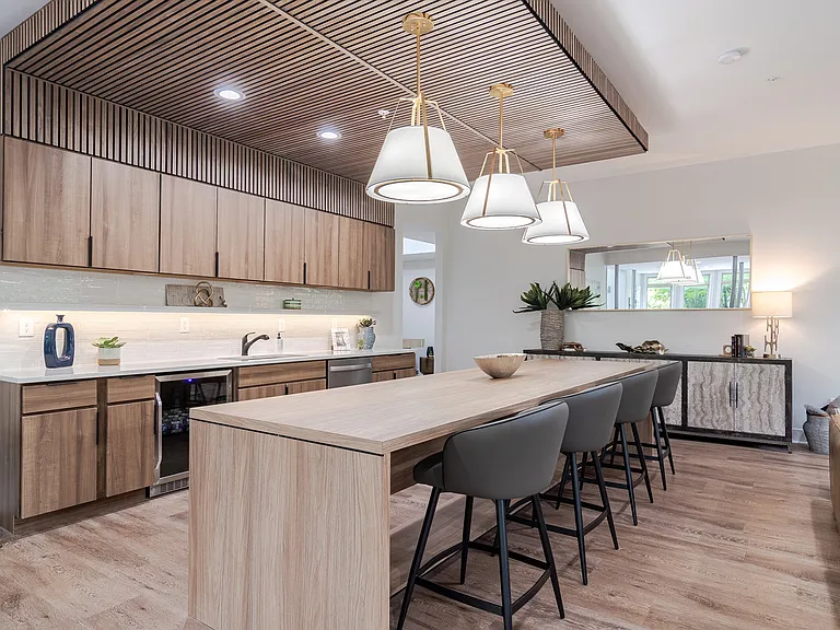Newly Renovated Clubhouse Kitchen and Seating Area