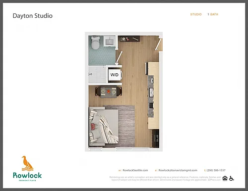 Floor plan Dayton Studio