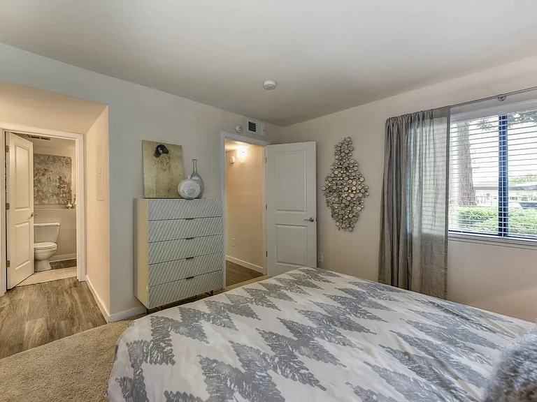 Bedroom with View of Hallway