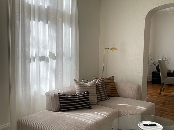 Large windows provide good natural light