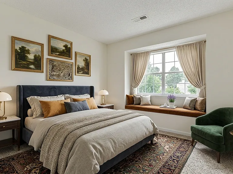 Bedroom #2, staged