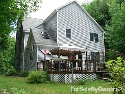 Side view of house and deck