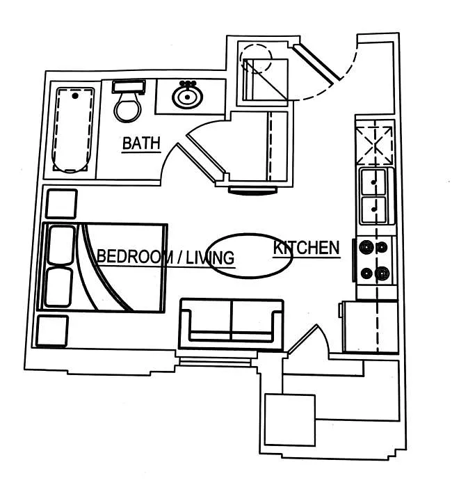 Floor plan Frances Studio