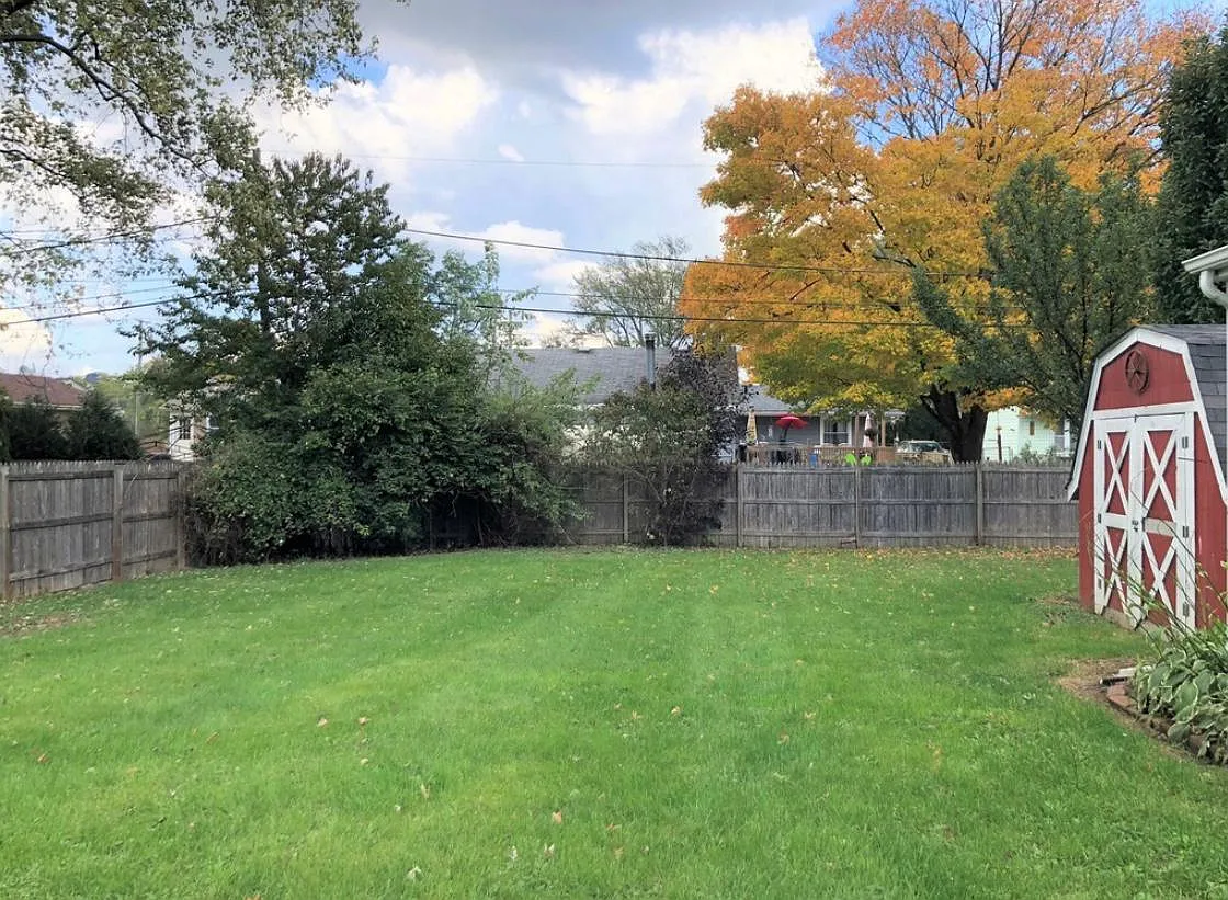 Large, fenced-in back yard with storage shed - 1416 N Madison St