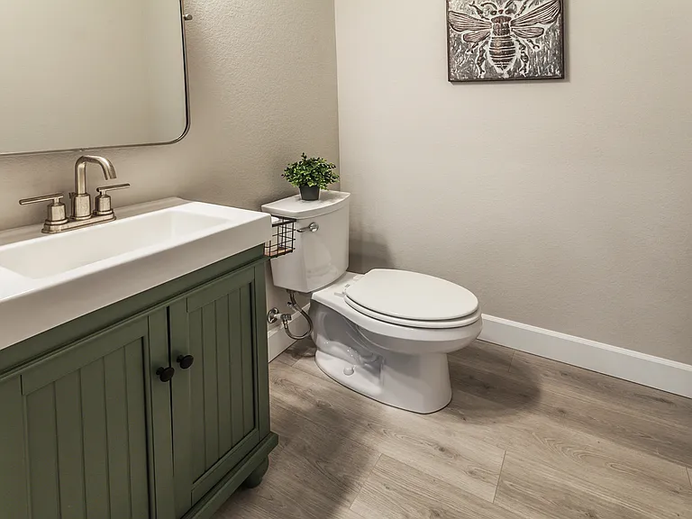 Main level powder room.