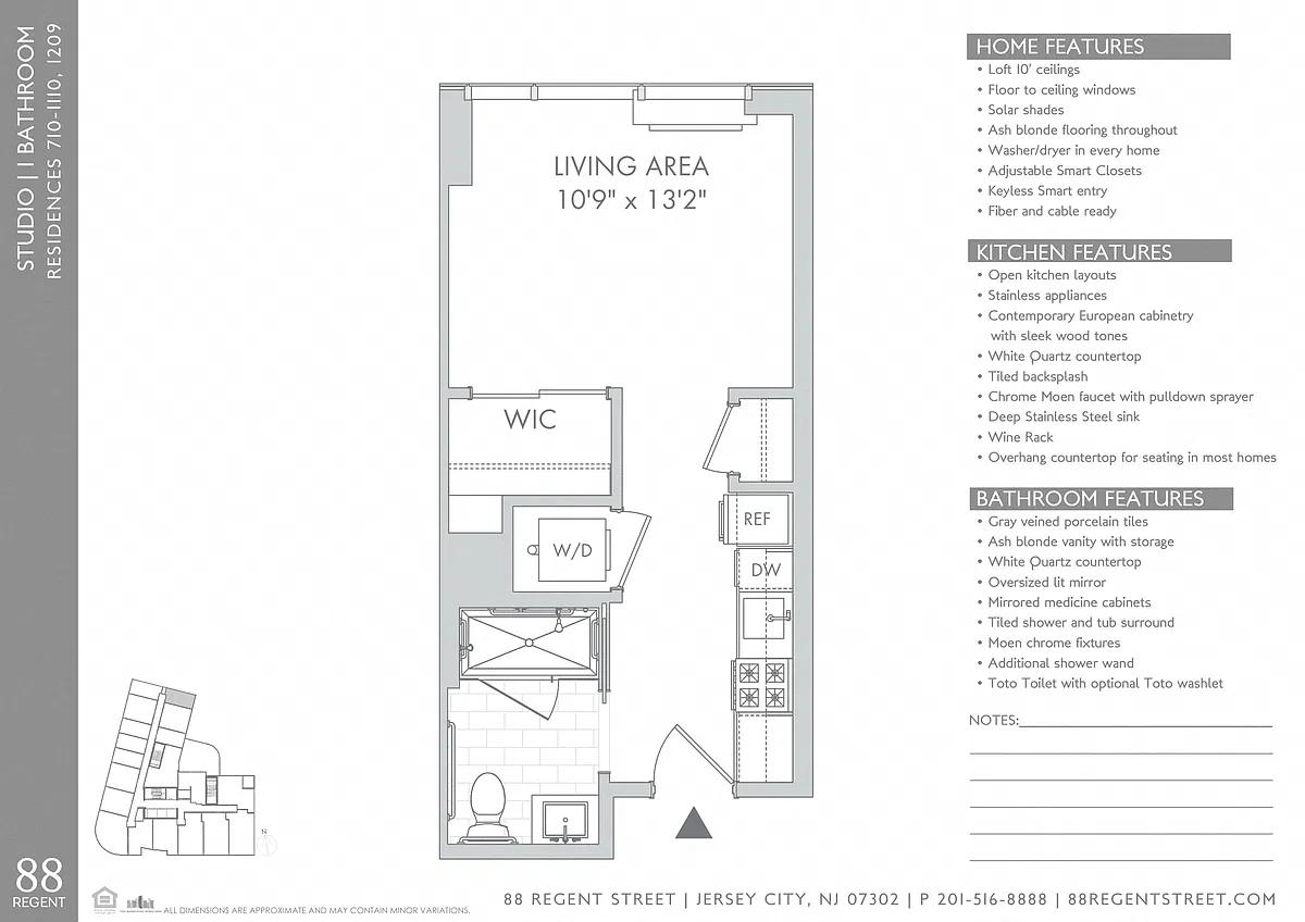 Floor plan 88 Regent - Studio S2c