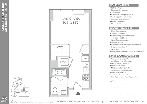 Floor plan 88 Regent - Studio S2c