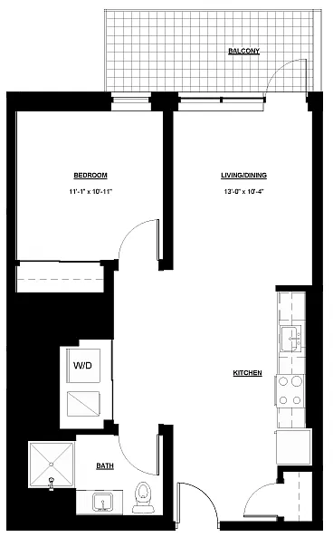 Floor plan 1BD-04