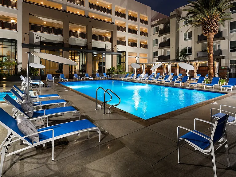 Corona, CA Metro at Main Apartments exterior pool