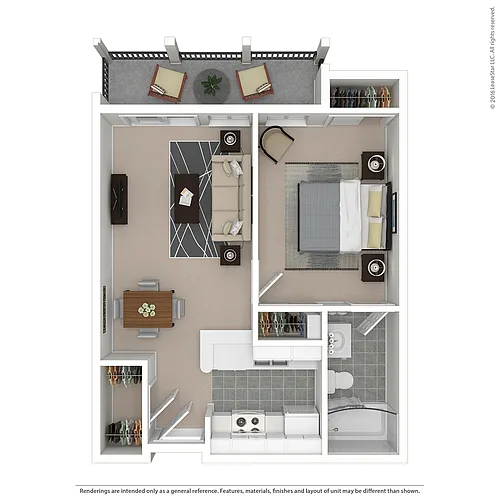 Floor plan Medium 1 Bed 1 Bath