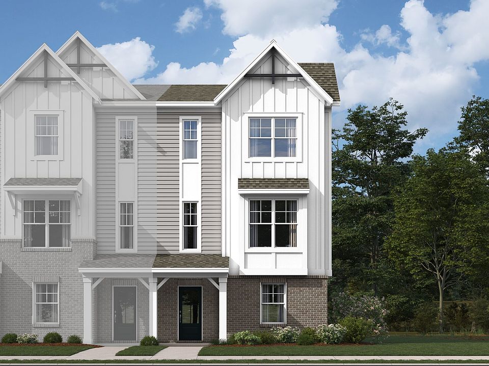3 Story Townhome Elevation Farmhouse