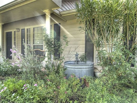 lush greenery on front porch