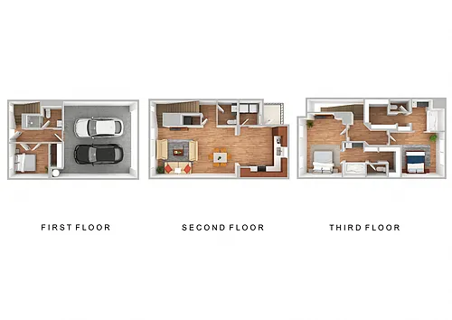 Floor plan 3 Bedroom 3.5 Bath