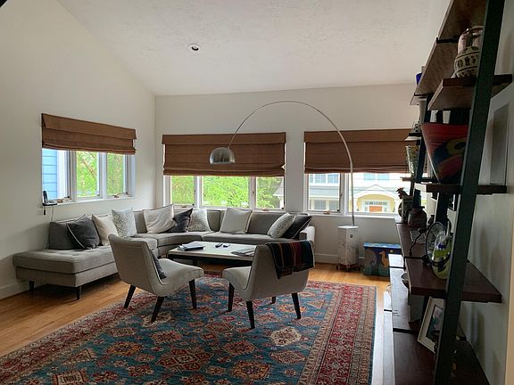 Living room with sunblocking curtains