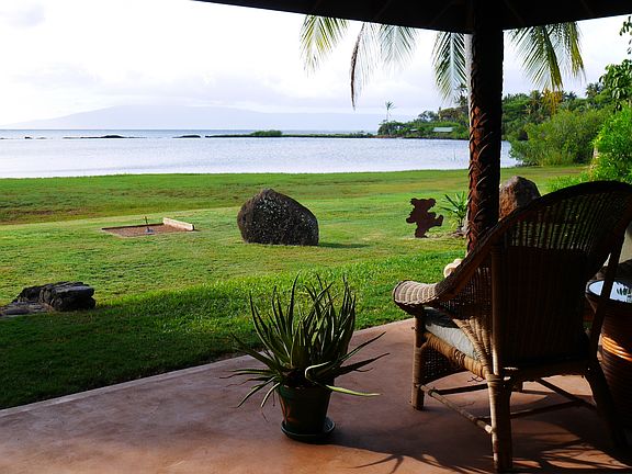 Lanai and pond