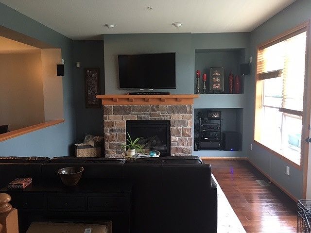 Family Room with new eng hdwd flr