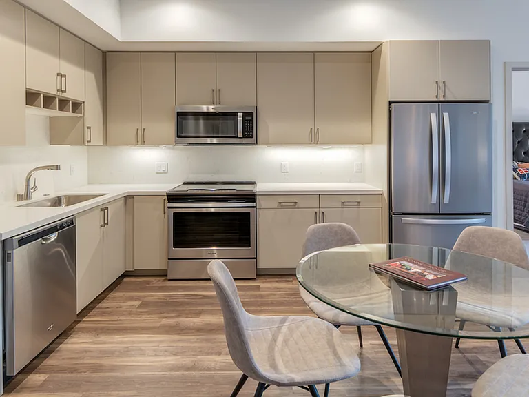 Kitchens with storage, quartz countertops, and smart home tech!