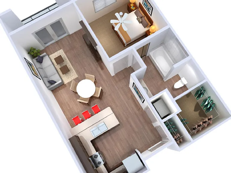The Met at Fashion Center - 1A.b - 1 Beds - 1 Baths - 665 Sq. ft.