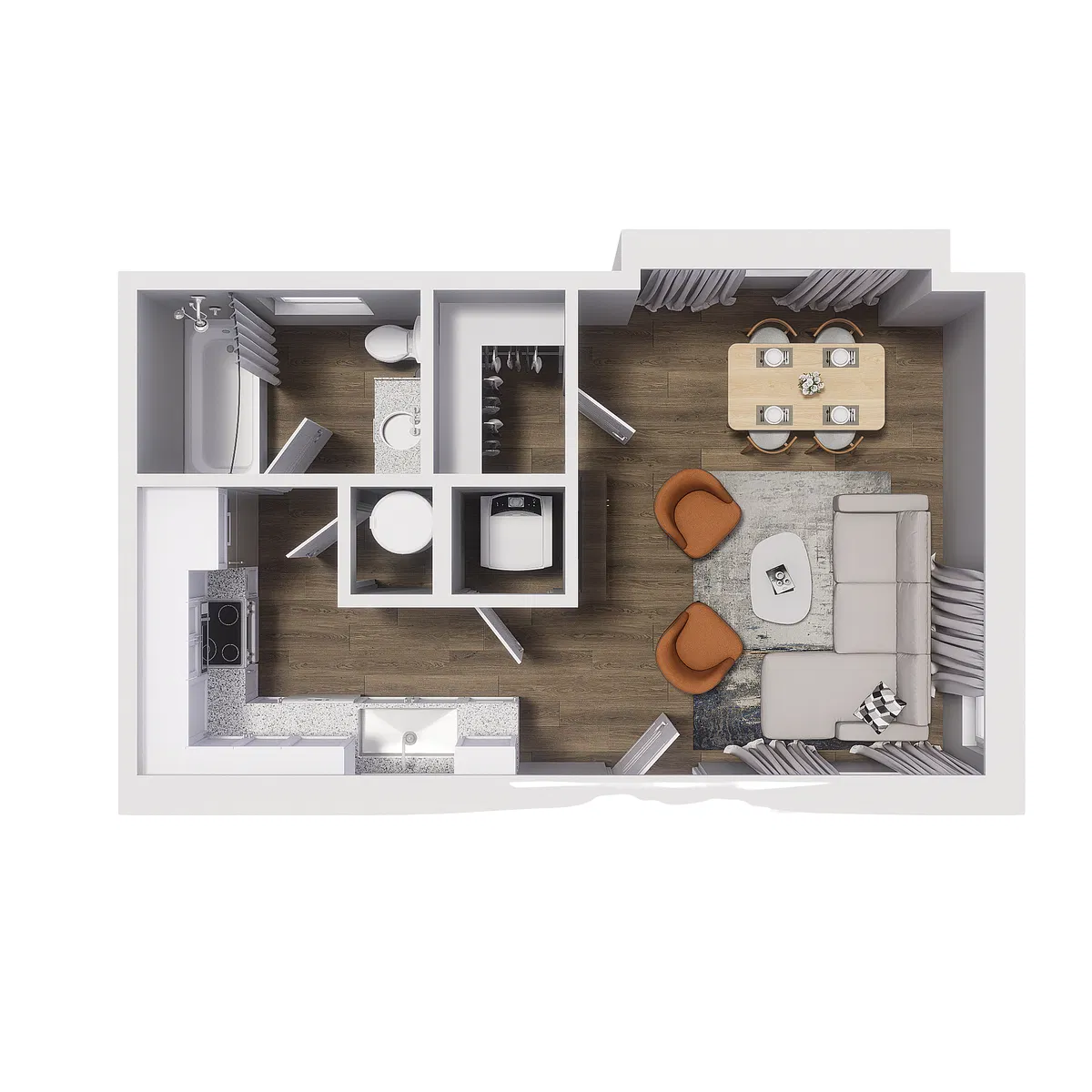 Floor plan 0x1 - 386 sqft - S2