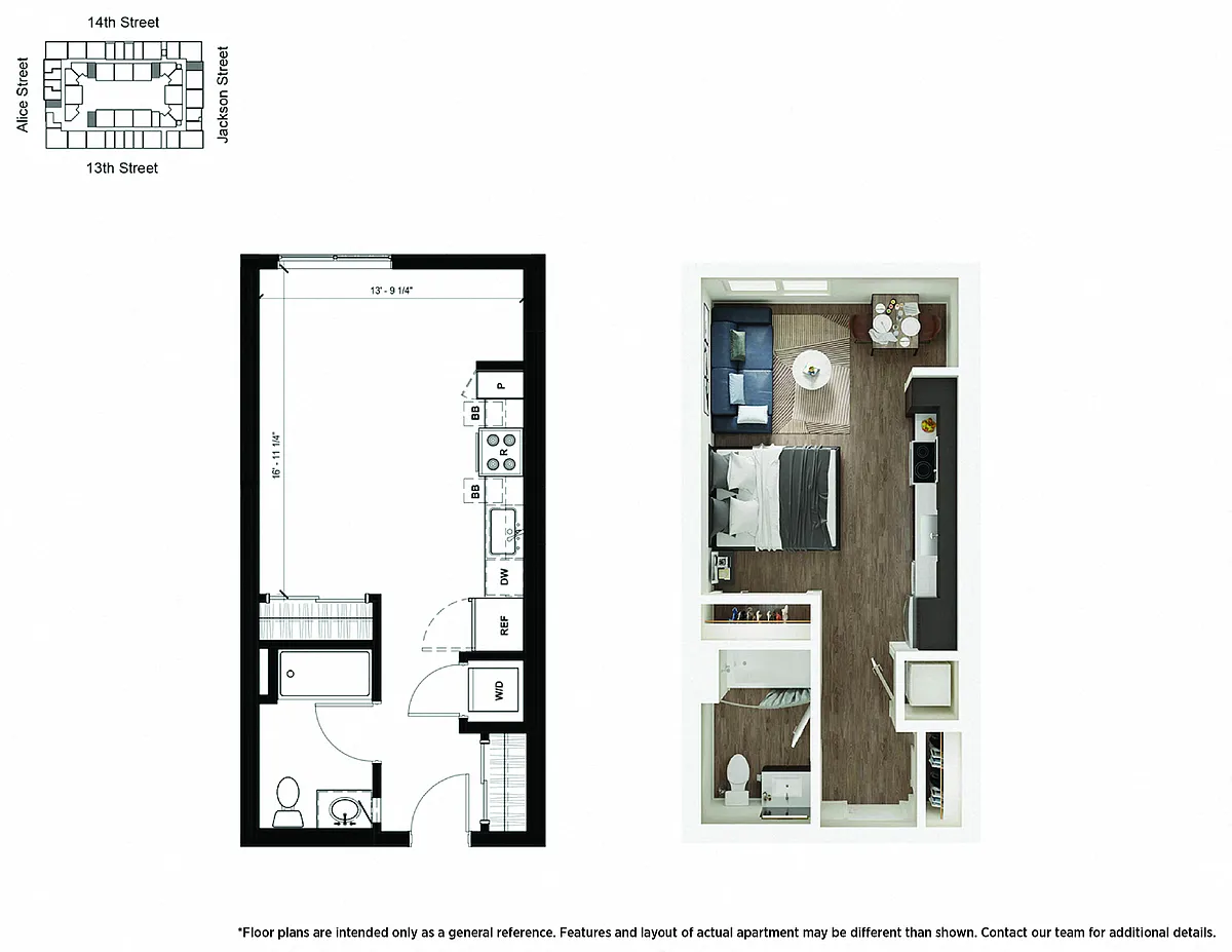 Floor plan S1 Studio