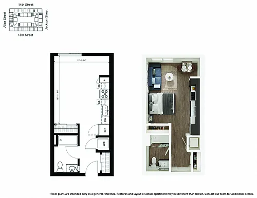 Floor plan S1 Studio