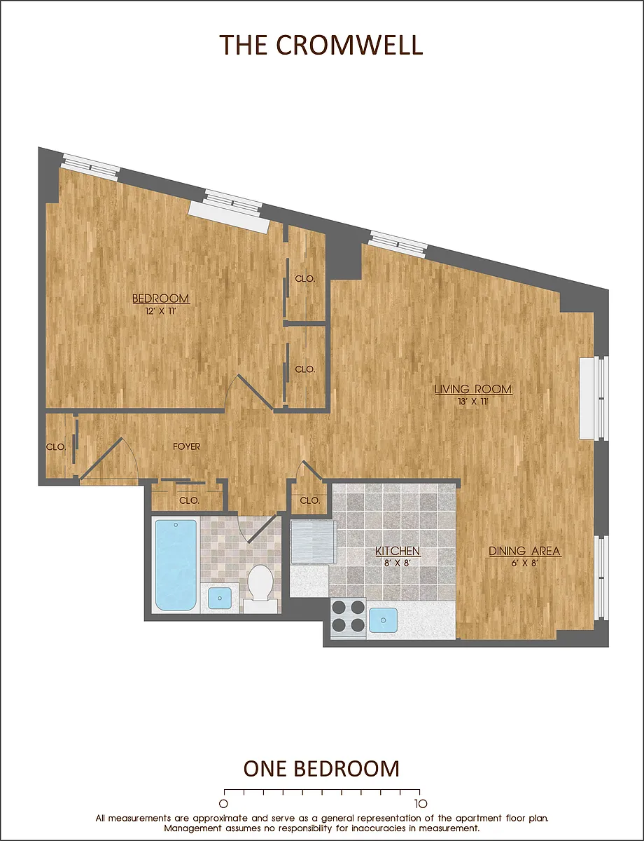 Floor plan One Bedroom Large