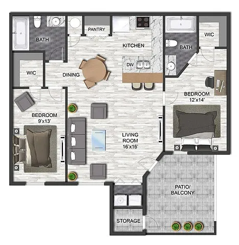 Floor plan B2U