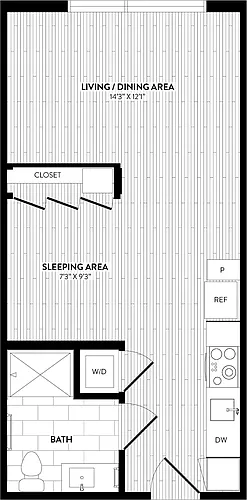 Floor plan A2 S1 - Studio