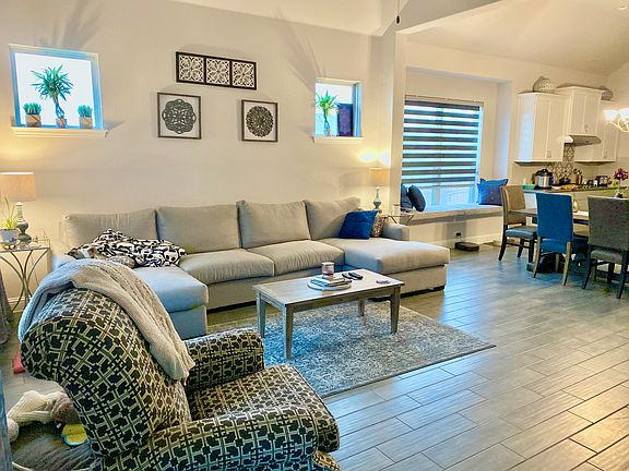 Fully furnished open concept living room