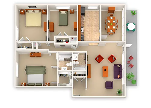 Floor plan 2 Bedroom Standard